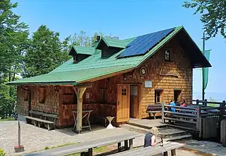 Südansicht der Grüntalkogelhütte (2023)