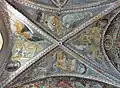 Kreuzrippengewölbe im Chor mit Fresken von Thomas von Villach[10]