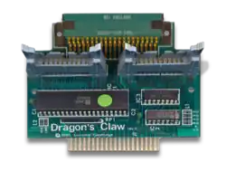 Platine mit Interfacebaustein Motorola 6522, An­steu­er­elektronik und Anschlüssen