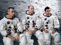 Apollo 10 – v. l. n. r. Eugene Cernan, Thomas Stafford, John Young