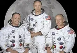 Apollo 11 – v. l. n. r. Neil Armstrong, Michael Collins, Buzz Aldrin