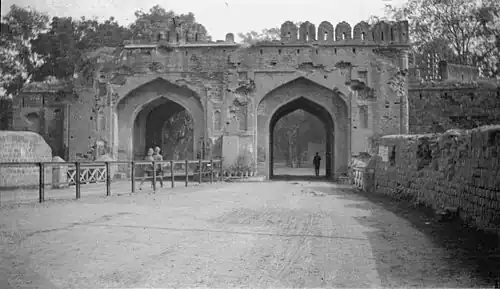 The Kashmir Gate in Delhi, India