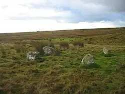 The Goatstones in der Nähe der Ravensheugh Crags in Northumberland in England