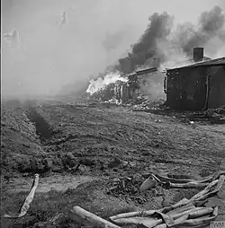 Abbrennen der Baracken