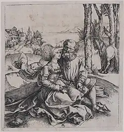 Albrecht Dürer, Der Liebesantrag, ca. 1495–1496