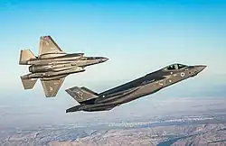 Zwei F-35I Adir der 116. Staffel „Lions Of The South“ (Löwen-Symbol am Heck) aus Nevatim im Januar 2020