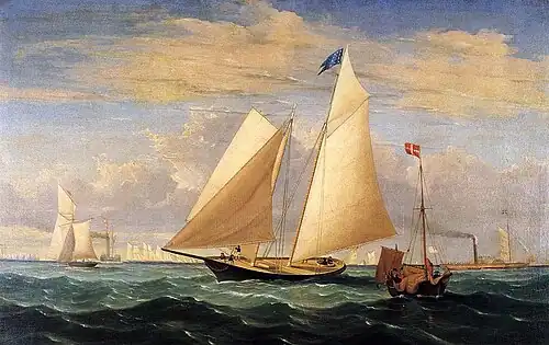 The Yacht 'America' Winning the International Race, 1851