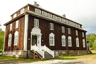 Verwaltungsgebäude der stillgelegten Gruben