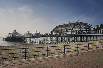 Eastbourne Pier am Tag nach dem Brand