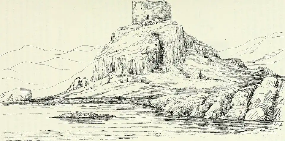 Castle Mearnaig (bzw. Glensanda Castle) – aus Nordosten