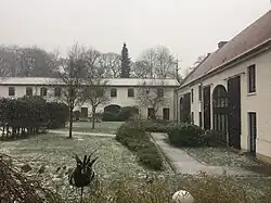 Der Innenhof des Stöckheimer Hofs im Schnee.
