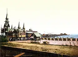 Heringsdorfer Seebrücke (ehem. Kaiser-Wilhelm-Brücke) um 1895, 1957 abgebrannt