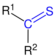 Allgemeine Strukturformel von unsymmetrischen Thioketonen