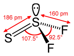 Strukturformel von Thiothionylfluorid