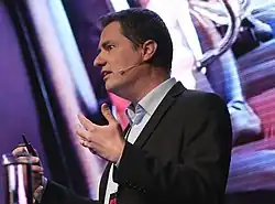 Thomas Wagner während eines Vortrages auf dem Art Directors Club Festival 2017, Hamburg