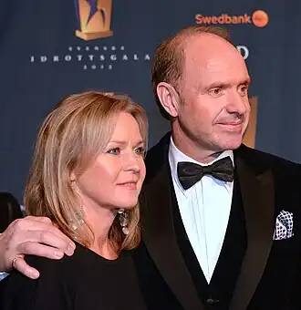 Ravelli mit Ehefrau Cathrine bei der Svenska Idrottsgalan im Ericsson Globe in Stockholm (14.&nbsp;Januar 2013)