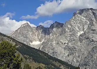 Thor Peak (links) und Mount Moran (rechts)
