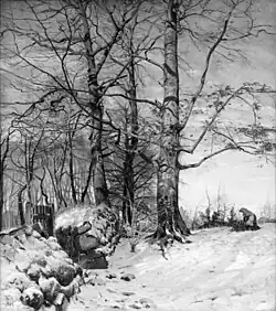 Von Folehaven, ein Steinzaun am Waldrand (1883) – Statens Museum for Kunst