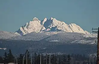 Three Fingers, Blick von Smokey Point aus im Winter