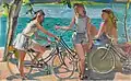 Drei Mädchen mit Fahrrädern, 1947, Privatbesitz