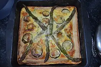 Tian aus Viens mit Spargel und Zucchini