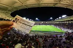 Rugbyspiel am 7. September zwischen Stade Toulousain und Biarritz Olympique.