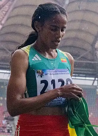 Tigist Girma bei den Afrikameisterschaften 2024 in Douala