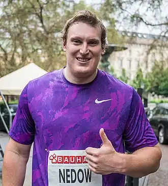 Tim Nedow Rang acht mit 20,09&nbsp;m