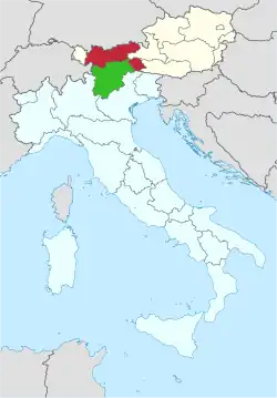 Nord- und Osttirol in Österreich Südtirol und Trentino in Italien