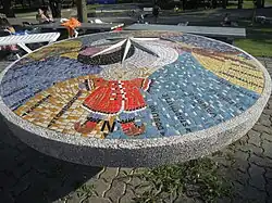 Mosaik mit Windrose