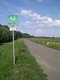 Radfernweg EuroVelo 11 bei Tiszacsege