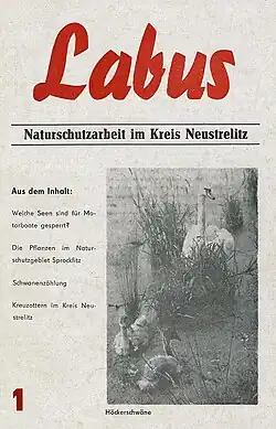 Titelblatt der Naturschutz-Zeitschrift "Labus - Naturschutzarbeit im Kreis Neustrelitz"