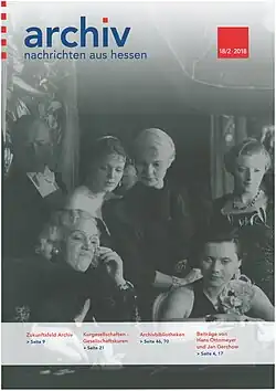 Titelblatt der Archivnachrichten aus Hessen