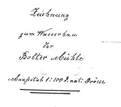 Titelblatt der Konstruktionsunterlagen