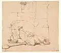 Der schlafende Tobias, Zeichnung, Museum Boijmans Van Beuningen, Rotterdam
