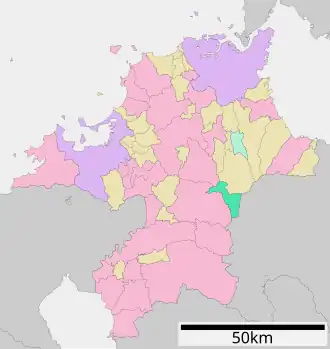 Lage Tōhōs in der Präfektur