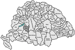 Lage des Komitats Tolna