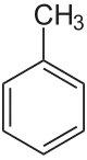 Strukturformel von Toluol