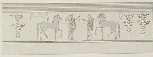 Malereien der linken Wand