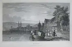 Blick vom Rhein um 1840