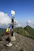 Gipfelmarkierung des Moldoveanu 2544 m (2010)