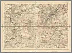 Blatt „Potsdam“. Ab der Station 2 „Dahlem“ ist die Linie westwärts mit allen Stationen eingezeichnet