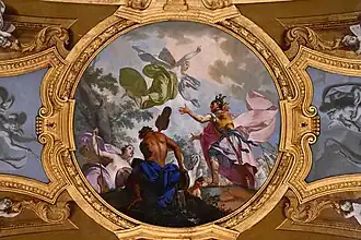 Ausschnitt aus dem Aeneas-Zyklus in der Gran Galleria (Armeria reale), Palazzo Reale, Turin