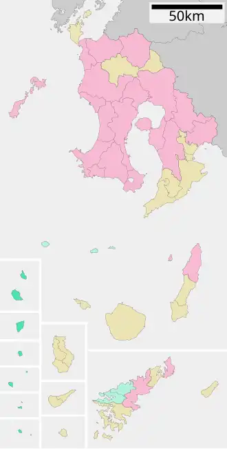 Lage Toshimas in der Präfektur