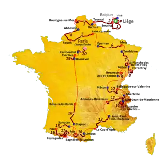 Karte 99. Tour de France 2012