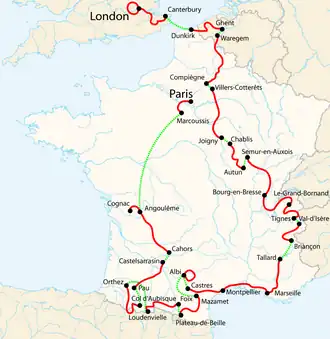 Karte Tour de France 2007