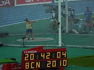 Tracey Andersson Rang vierzehn mit 65,99&nbsp;m