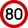 Höchstgeschwindigkeit (80 km/h)