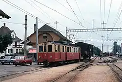 BDe 4/4 12 der Biel-Täuffelen-Ins-Bahn, Baujahr 1916