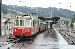Bahnhof Appenzell mit BDe 4/4 (1979)